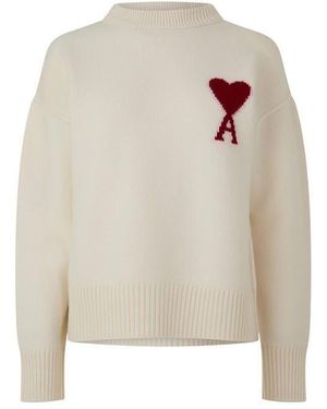 Ami Paris Ami De Coeur Jumper - White