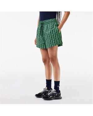 Lacoste Monogram Print Bermuda Shorts - Green