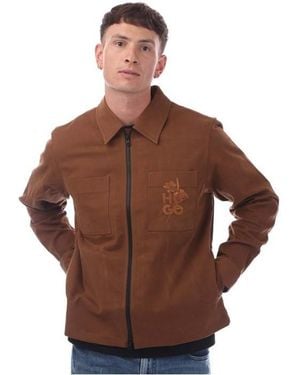 HUGO Evalom Corduroy Overshirt - Brown