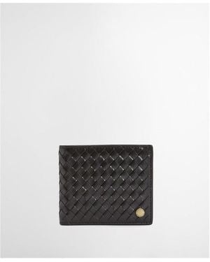 Barbour Farne Woven Leather Wallet - Black