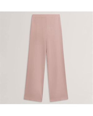 Ted Baker Piping Detail Pull-On Wide Leg Trousers - Pink