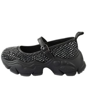 Buffalo Basic 85 Mm Crystal Heels - Black