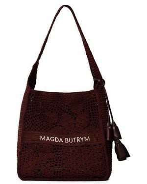 Magda Butrym Tote Crochet Bag - Brown