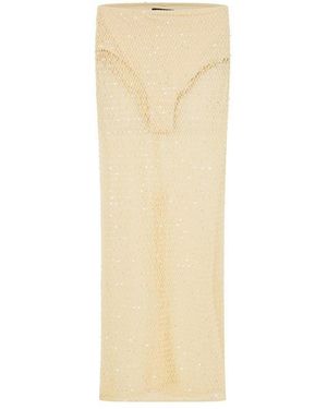 PATBO Crochet Bloom Maxi Skirt - Natural