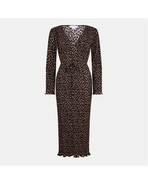 Never Fully Dressed Leopard Celeste Dress - Brown