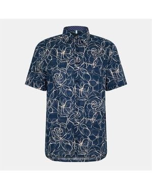 Ted Baker Geo Print Shrt - Blue