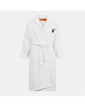 Off-White c/o Virgil Abloh Mono Bathrobe, Monogram Design - White