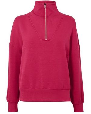 Varley Hawley Half Zip Sweatshirt - Pink