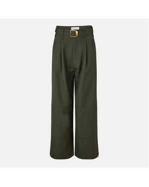 Ami Paris Wide Leg Trousers - Green