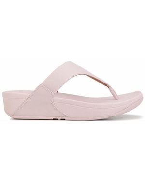 Fitflop Lulu Shimmer Toe-post Sandals - Pink