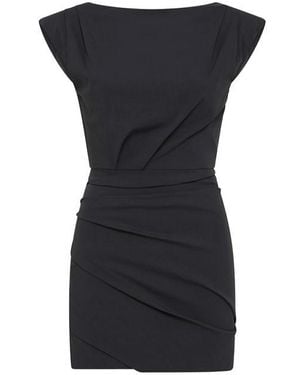 St. Agni Bateau Tuck Mini Dress - Black