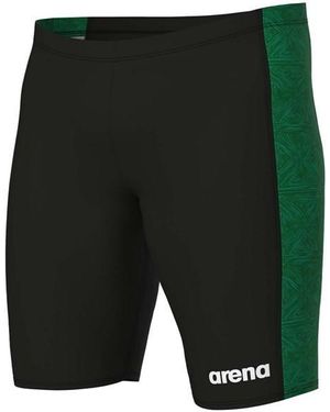 Arena Abstract Tiles Jammer Swim Shorts - Green