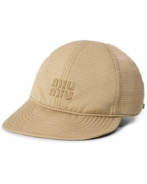Miu Miu Baseball Cap - Natural