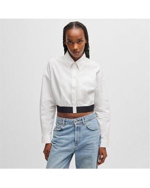 HUGO Evesia Relaxed-Fit Blouse - White