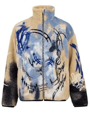 Acne Studios Teddy Jacquard Jacket - Blue