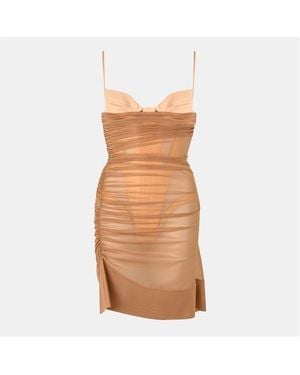 Mugler Crst Min Drs - Brown