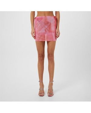 Roberta Einer Einer Mesh Skirt Ld42 - Pink