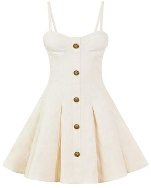 Balmain Denim Dress Ld63 - White