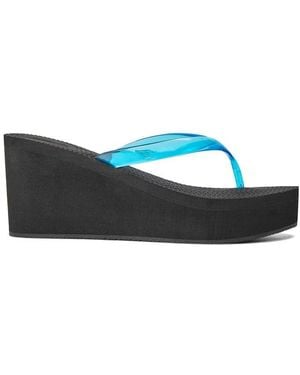 Ancient Greek Sandals Etheria Wedge Heeled Sandals - Blue