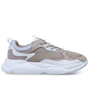 HUGO Leon Runners Low-Top Trainers - Natural