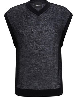 BOSS Knitted T-Shirt - Black