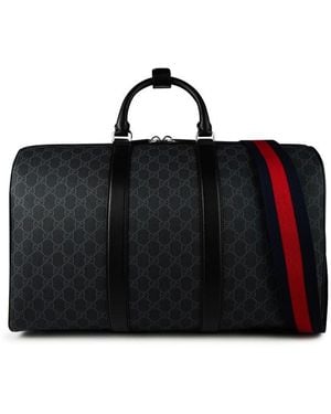Gucci Monogram Cotton Duffle Bag - Black