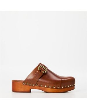 Chloé Jeansette Platform Clogs - Brown