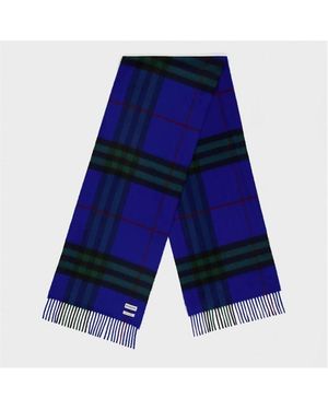 Burberry Giant Icon Check Cashmere Scarf - Blue