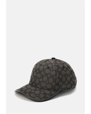 COACH Signature C Cotton Jacquard Baseball Cap - Black