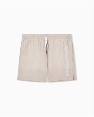 Emporio Armani Boxer Beachwear Swimming Trunks - Natural