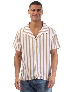 BOSS Regular Fit Beach Shirt - White