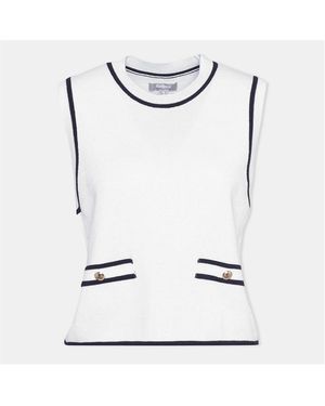 Barbour Amy Sleeveless Knitted Jumper - Blue