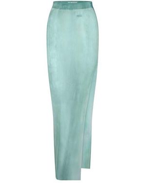 Off-White c/o Virgil Abloh Knitted Maxi Skirt - Green