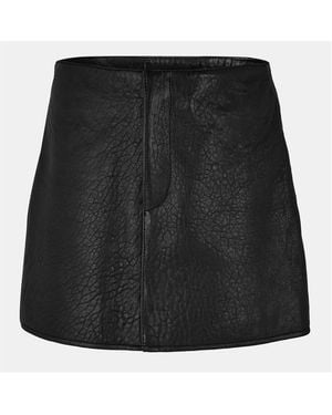 Represent Drive Leather Mini Skirt - Black