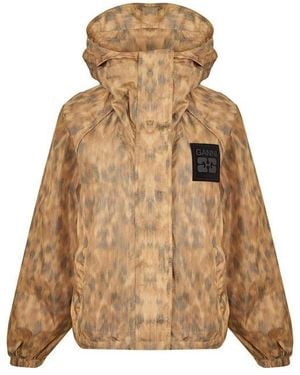Ganni Rain Anorak Jacket - Natural