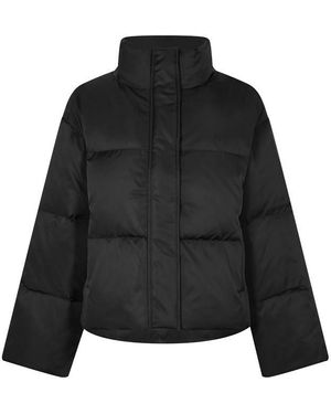 Anine Bing Dorian Cropped Insulated Short Puffer Jacket - Black