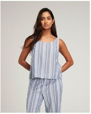 Nudea Tank Organic Cotton Gauze - Blue