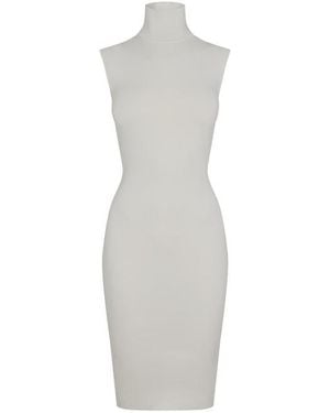 Vetements Midi Knitted Bodycon Dress - Grey
