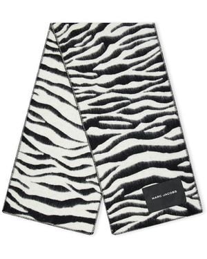 Marc Jacobs Marc Zebra Scarf Ld51 - Black