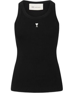 Ami Paris De Caur Tank Vest - Black