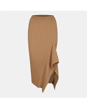 Stella McCartney Ribbed Midi Skirt - Brown