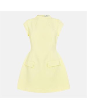 Odd Muse Cap Sleeve Mini Dress - Yellow