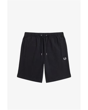 Fred Perry Fleece Jogger Shorts - Black