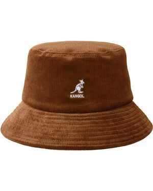 Kangol Adults Cord Bucket Hats - Brown
