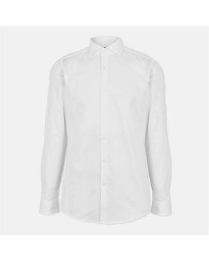 BOSS Long Sleeve Oxford Shirt - White