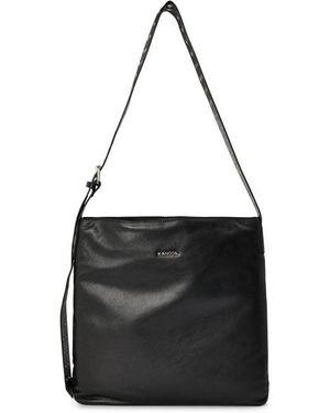 Kangol Suede Cross Body Bag - Black