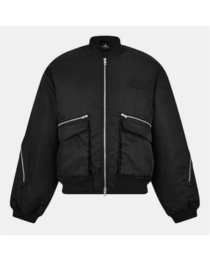 Represent Contemporary Structured Bomber Jacket - Black