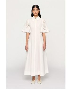 Clea Valentina Shirt Dress - White