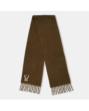 Ami Paris Adc Oversized Midweight Scarf - Green