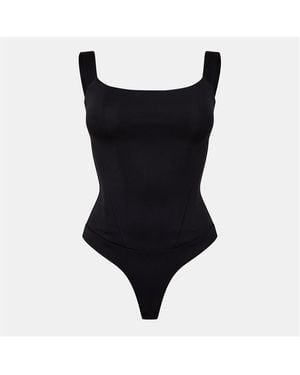 GOOD AMERICAN Corsey Contoured Bodysuit - Black